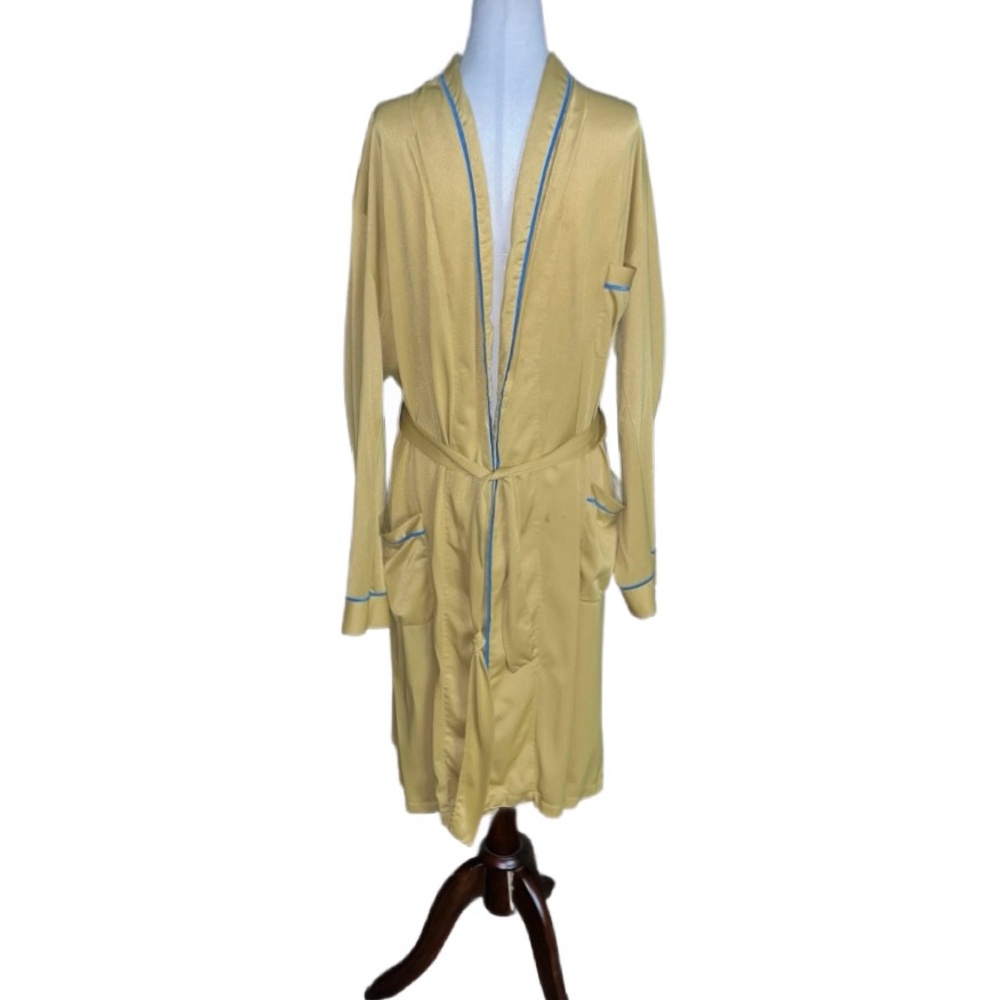 JC Penney’s (TownCraft) ~ Men’s Size Large ~ Vintage ~ USA ~ Gold/ Blue ~ Robe
